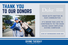 Doing Good donor with blue devil